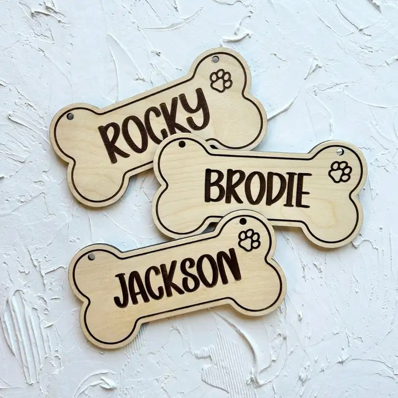 5PCS Custom Wooden Dog Tag - P - đánh giá và giá Industrial Laser Marker