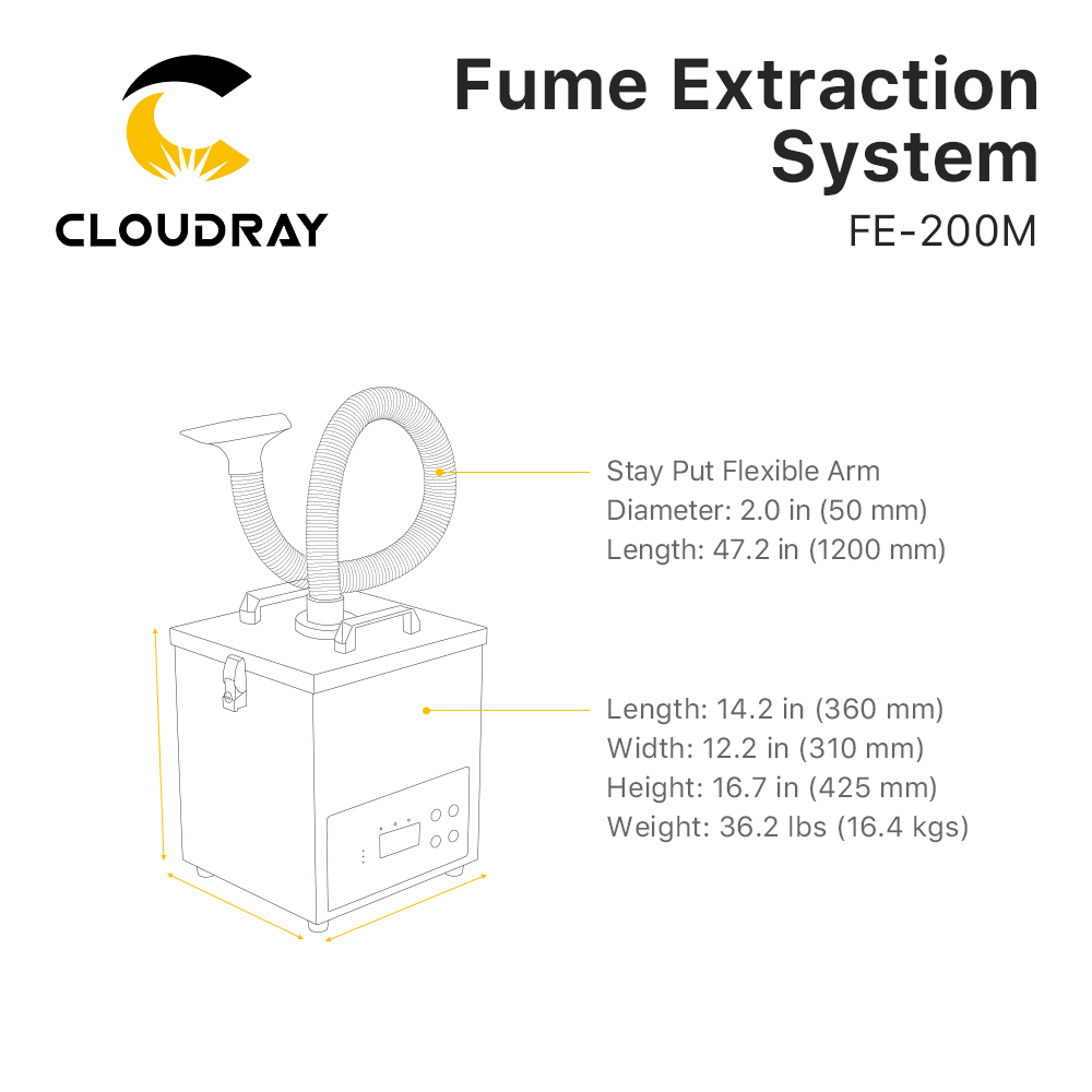 Cloudray Fume Extraction Syste - đánh giá và giá Industrial Laser Marker